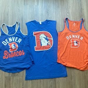 Set of 3 Denver Broncos Fan Tanks